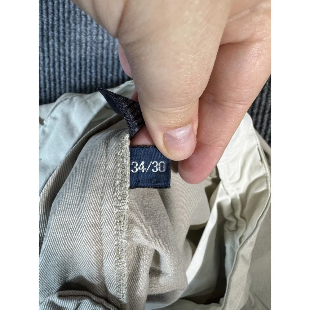 Polo Ralph Lauren Andrew Pants Mens Size 34x30 Khaki Vintage Baggy Pleated Chino